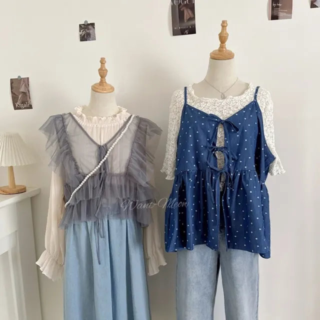 【Want-Meow】90公斤可穿/彈力蕾絲！蕾絲木耳捲邊短袖蕾絲透膚上衣內搭(大碼/大尺碼/加大碼/短袖上衣)