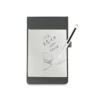 【Green Board 】A5磁性電紙板 MTA5進階收納組 (電紙板+手寫筆+灰色皮革夾)