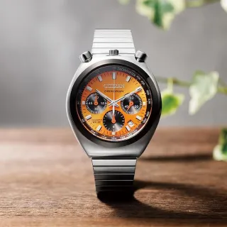 【CITIZEN 星辰】Tsuno Chrono 限定款 經典復刻牛頭錶 碼錶計時錶-38mm 送禮 禮物(AN3660-81X)