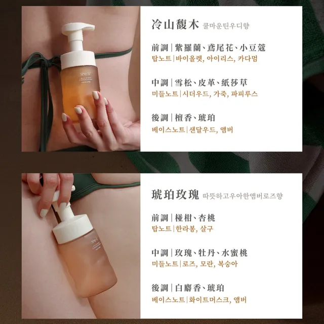 【She is】私密潔淨慕斯170mlX2件組-琥珀玫瑰涼感/靜謐檀道