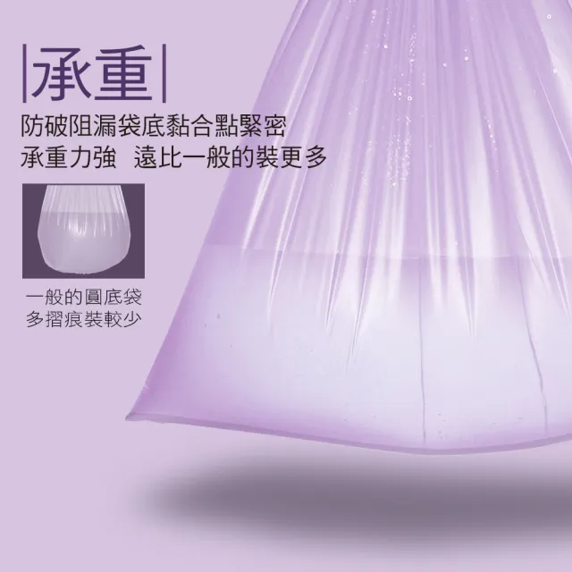 【家簡塵除】防漏抗蟑薰衣草香氛環保環保垃圾袋-小S 3捲入(共69張±3張/15L)