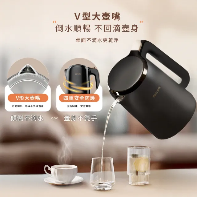 Philips 飛利浦】1.5L不鏽鋼快煮壺/熱水壺/煮水壺(HD9389/80) - momo