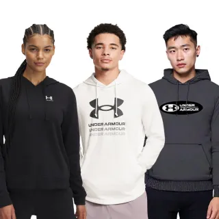 【UNDER ARMOUR】UA 男女款 Rival Terry 長袖帽T 大學T 毛巾布(多款任選)