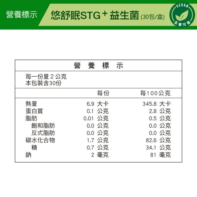 【威瑪舒培】悠舒眠STG+益生菌_一入(共30包_益生菌_GABA)