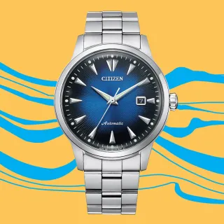 【CITIZEN 星辰】Mechanical 限量黑潮再現征服洋流機械錶-41mm/藍 送禮 禮物(NK0009-82L)