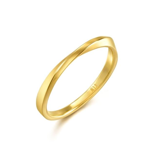 【點睛品】莫比烏斯環 黃金戒指_計價黃金(港圍11號)