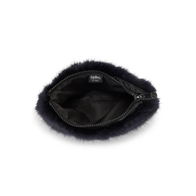 【KIPLING】（網路獨家款）黑色毛絨單主袋手拿包-ANULI
