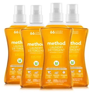 【method 美則】四倍智慧濃縮香水洗衣精-夏日甜心1580ml 4入組(質感衣物 散發豐盈香味)