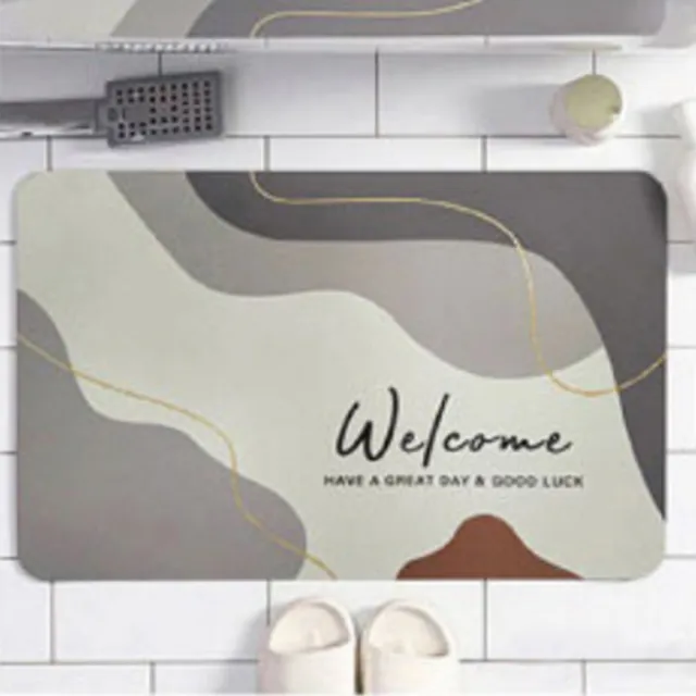 【嵐楓居家】4入奈米絨面軟式硅藻土吸水止滑地墊(踏墊/浴室.廚房地墊/速乾)