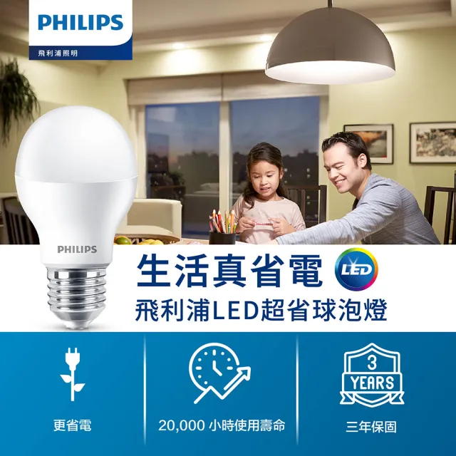 【Philips 飛利浦】15.2W LED 超省電燈泡3000K/4000K/6500K 3入(PL27N/PL28N/PL29N)