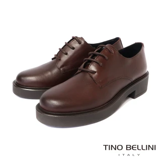 【TINO BELLINI 貝里尼】阿爾巴尼亞進口 雅痞女伶德比鞋 牛津鞋FWCT044-6(咖色)