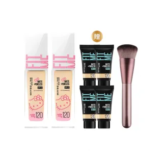 【MAYBELLINE 媚比琳】FIT ME 反孔特霧/水光粉底液全新升級PRO版30ml 2入組(#Hello Kitty)