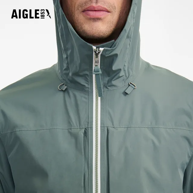 【AIGLE】MTD 防水易收納外套∣AG-FBH27(防水外套 防風 防潑水 輕量 抗UV 防曬外套 女外套 男外套)