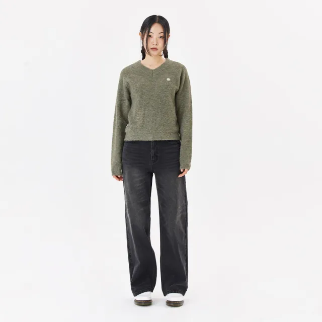 【Mark Gonzales】女裝 CLUV V領毛圈 針織衫 - 綠色