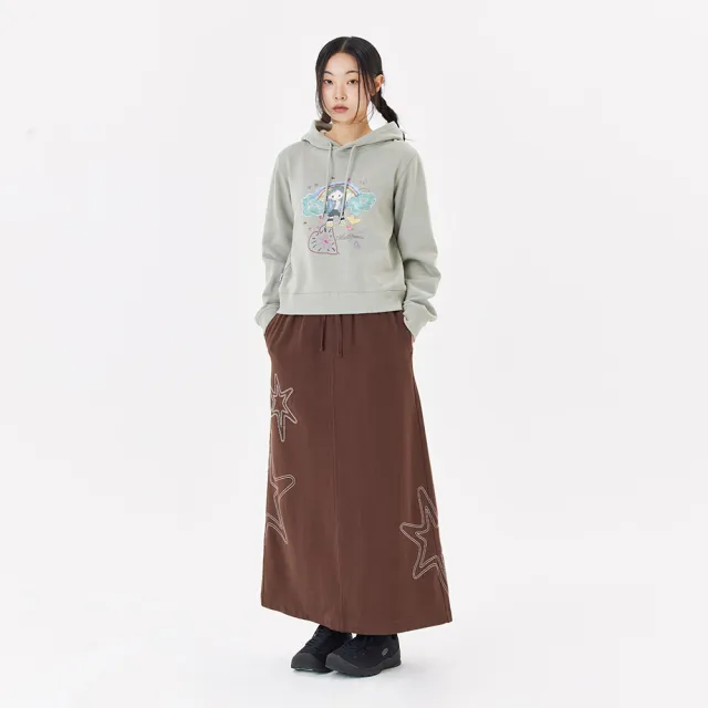 【Mark Gonzales】女裝 彩虹公主 帽T - 灰卡其