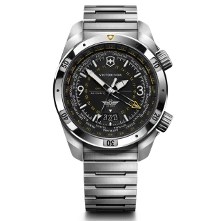 【VICTORINOX 瑞士維氏】AIR PRO GMT 三時區 飛行錶 機械錶 禮物 VISA-242004