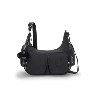 【KIPLING官方旗艦館】午夜星空黑多拉鍊收納側背包-RIKKA S