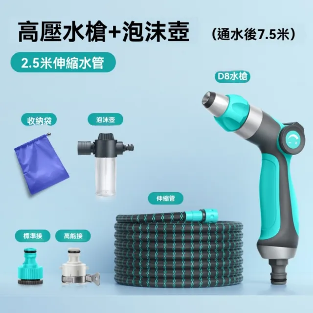 【銘利萊】高壓水槍 洗車器 農用澆水機 澆水器 沖水機 園林澆花器 自動增壓澆水槍 接水龍頭 帶伸縮管套裝
