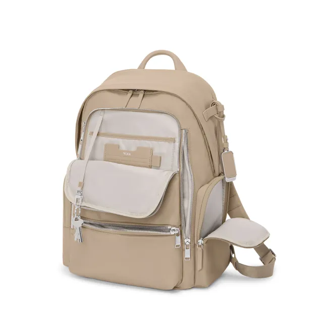 【TUMI】Voyageur Celina 15 吋筆電都會時尚後背包 - 燕麥色(TUMI 官方旗艦店)