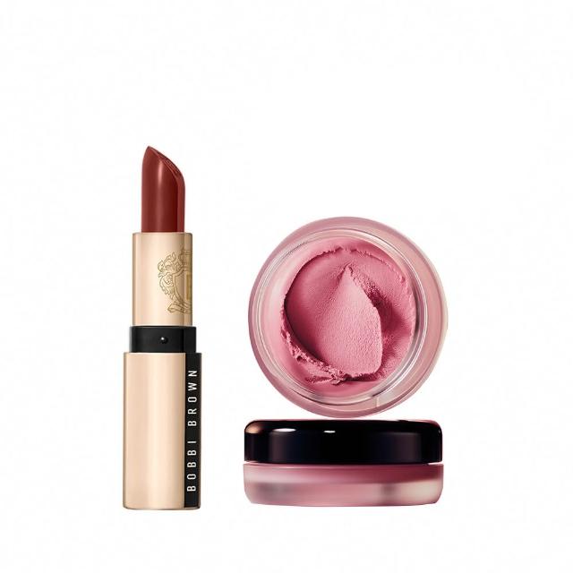 【Bobbi Brown 芭比波朗】微霧奢養氣質口紅/腮紅組(金緻緞光唇膏+雲朵腮紅8.5g/雙11限定)