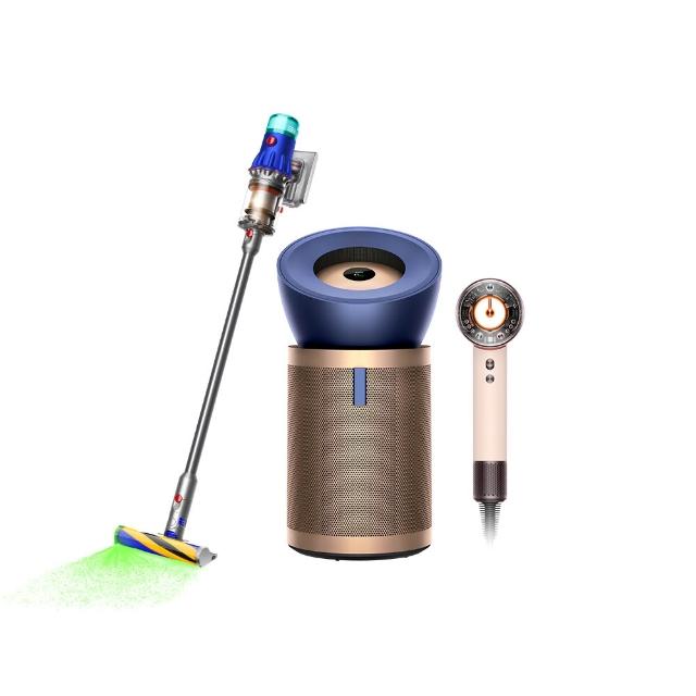 【dyson 戴森】BP04 強效極靜空氣清淨機 + V12 SV46 強勁吸塵器 + HD16 吹風機 粉霧玫瑰 (超值組)