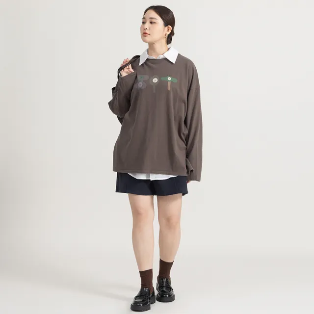【M：MINb】遮胯必備口袋造型羊毛A字短褲(深藍/中大尺碼女裝/XL女裝/女裝/大尺碼短褲/肉肉女穿搭)