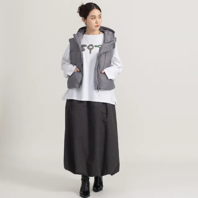 【M：MINb】絨感純棉圖案設計長袖T恤(白色/中大尺碼女裝/XL女裝/女裝/肉肉女穿搭/長袖T恤)