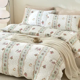 【寢城之戀】法蘭絨 兩用被毯床包枕套組(單人/雙人/加大/多款任選)