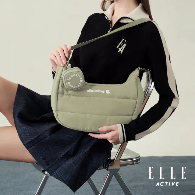 【ELLE ACTIVE】輕量半月肩背包-綠色(EA25S2FB602-45)