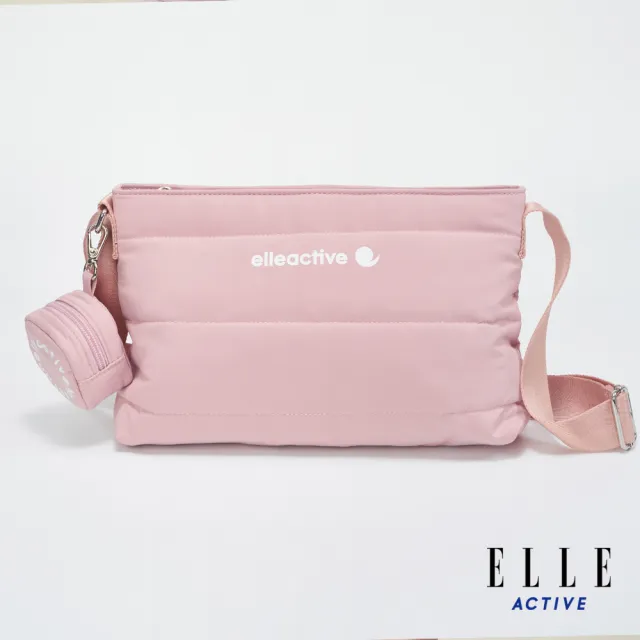 【ELLE ACTIVE】輕量多功能斜背包-淺粉色(EA25S2FB601-71)
