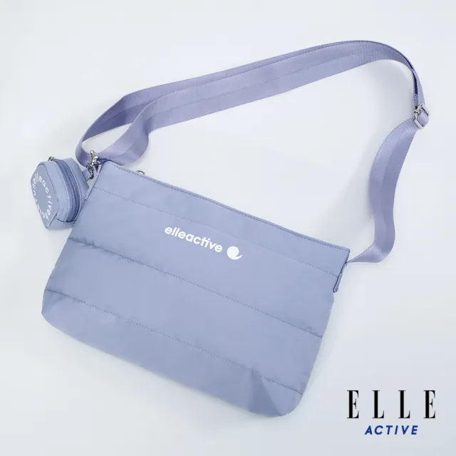 【ELLE ACTIVE】輕量多功能斜背包-淺藍色(EA25S2FB601-31)