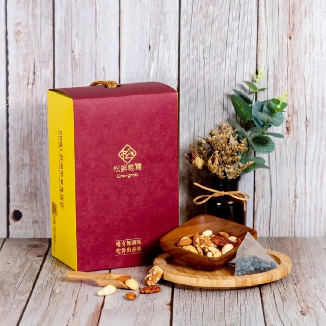 【RealShop】松誠雜糧 紅福齊天_堅果禮盒 2盒 純脆堅果(腰果/杏仁果/核桃/胡桃/夏威夷果)送禮