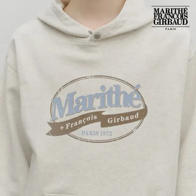 【MARITHE FRANCOIS GIRBAUD】官方旗艦 高允貞同款復古LOGO圖章刷毛連帽T(多款任選)