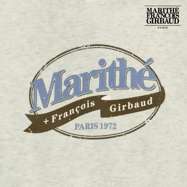 【MARITHE FRANCOIS GIRBAUD】官方旗艦 高允貞同款復古LOGO圖章刷毛連帽T(多款任選)