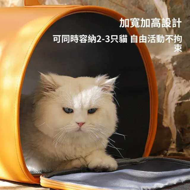 【Quality 聚家】寵物外出包 便攜大容量貓咪包 高顏值寵物包 寵物手提包（皮質耐磨 加厚提手 高彈坐墊）