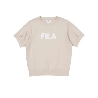 【FILA】女短袖圓領T恤-灰卡其(5TEA-1420-KK)