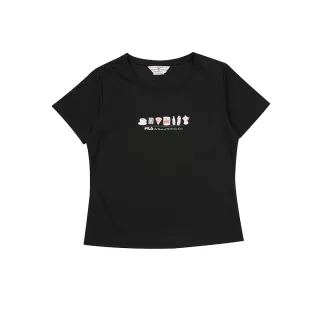 【FILA】女短袖圓領T恤-黑色(5TEA-1416-BK)