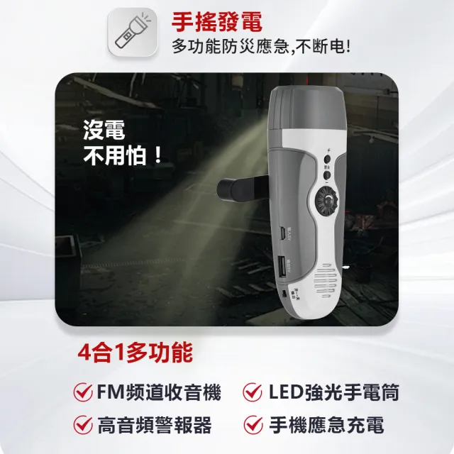 【守護者-緊急避難包+醫療包】不斷電手電筒+警報收音+SGS濾水器 最完善地震防災包(關鍵時刻能救你的命)