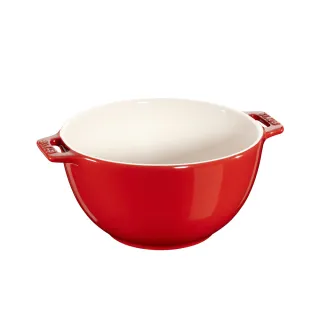 【法國Staub】陶瓷沙拉碗調理缽18cm-櫻桃紅/1.4L(德國雙人牌集團官方直營)