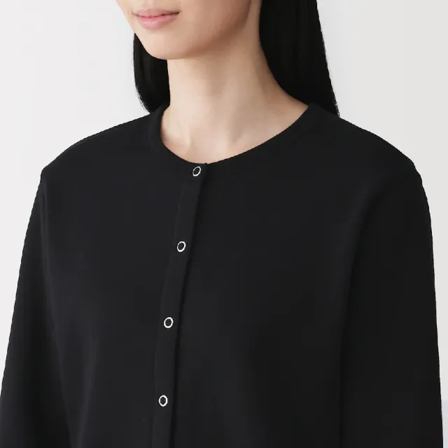 【MUJI 無印良品】女裏毛開襟衫(柔白/黑色/淺黃/摩卡棕)