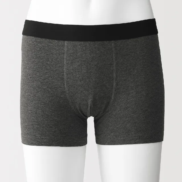 【MUJI 無印良品】男棉天竺拳擊內褲(墨灰/黑色/綠色/深藍/暗藍)