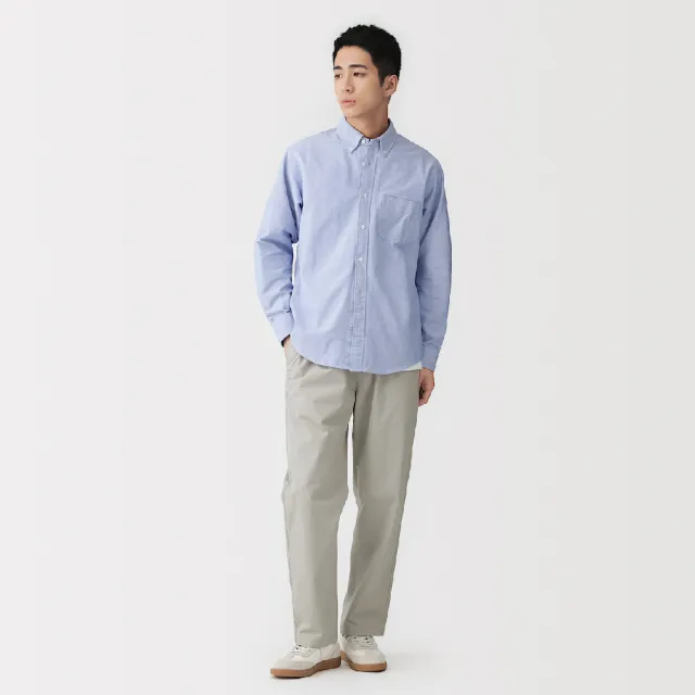 【MUJI 無印良品】男水洗棉舒適長褲(灰色/深灰/黑色/象牙白/米色/煙燻綠)