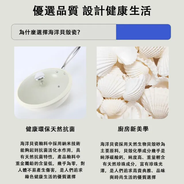【TAMZU 潭祖】不粘鍋 貝瓷炒鍋 精鐵炒菜煎炒壹體鍋 中式精鐵炒鍋 大鍋 平底鍋 無塗層不粘鍋 炒菜鍋 炒鍋