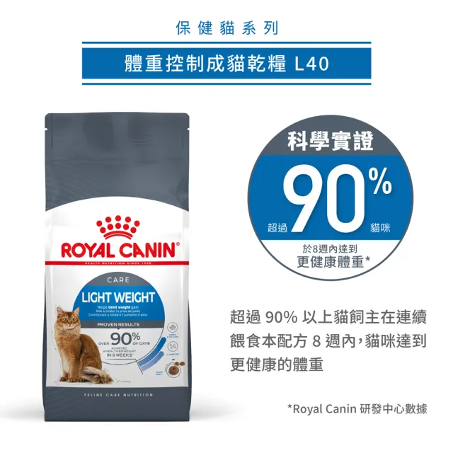 【ROYAL 法國皇家】FCN 皇家體重控制成貓L40 3KG(貓乾糧 貓飼料 飽足感 脂肪代謝 實證有效)