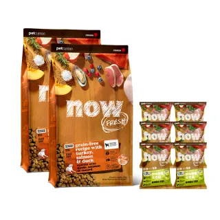 【Now!】中型老犬/體控犬鮮肉配方 22磅 兩件組 狗狗無穀天然糧(狗糧 狗飼料 中顆粒 益生菌 低卡 關節)
