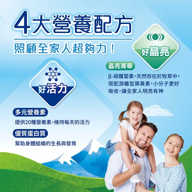 【Anchor 安佳】官方直營 高鈣全家人營養奶粉2200gX2罐