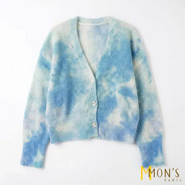 【MON’S】水墨印花狐狸絨精紡外套