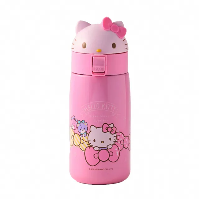 【HELLO KITTY】造型彈跳保溫杯第二代500ml-兩色可選 KT-T500