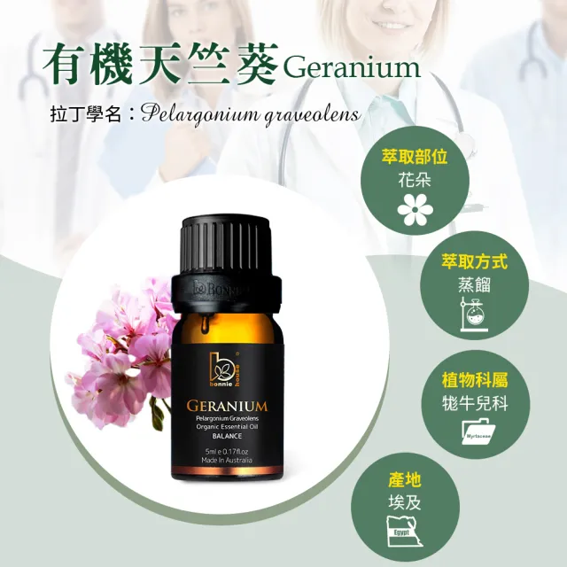 【Bonnie House 植享家】排憂解悶助眠組(甜橙精油5ml+保加利亞薰衣草精油5ml+天竺葵精油5ml)