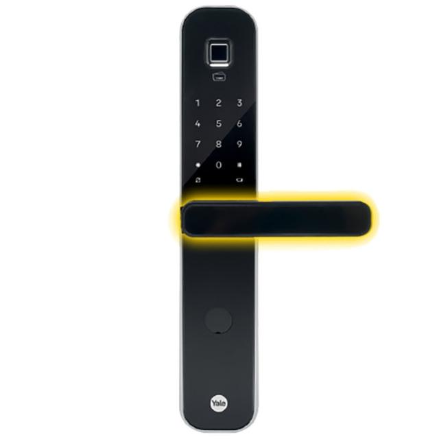 【Yale 耶魯】YDM 7220 抗菌塗層把手電子鎖 指紋卡片密碼智能門鎖 原廠公司貨 含基本安裝